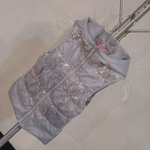 SHINY Sequined Puffy Vest...